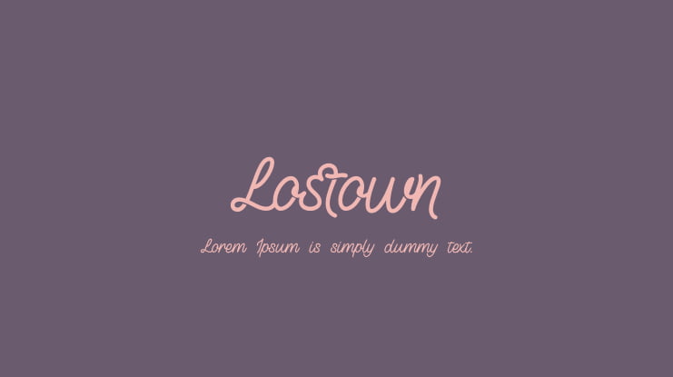 Lostown Font