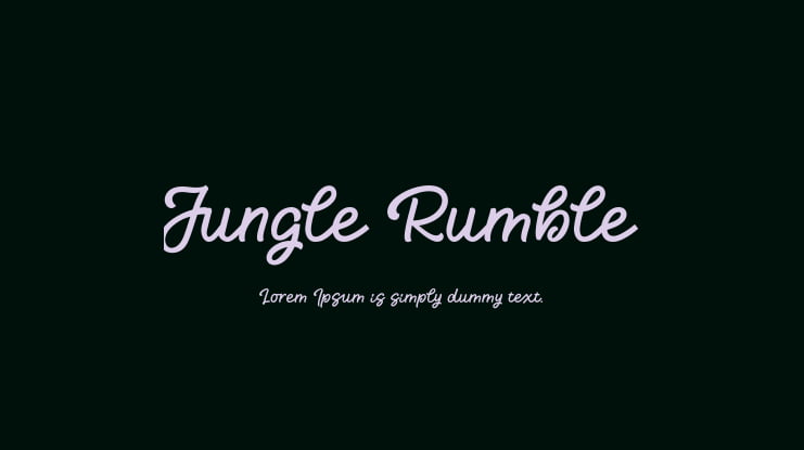 Jungle Rumble Font