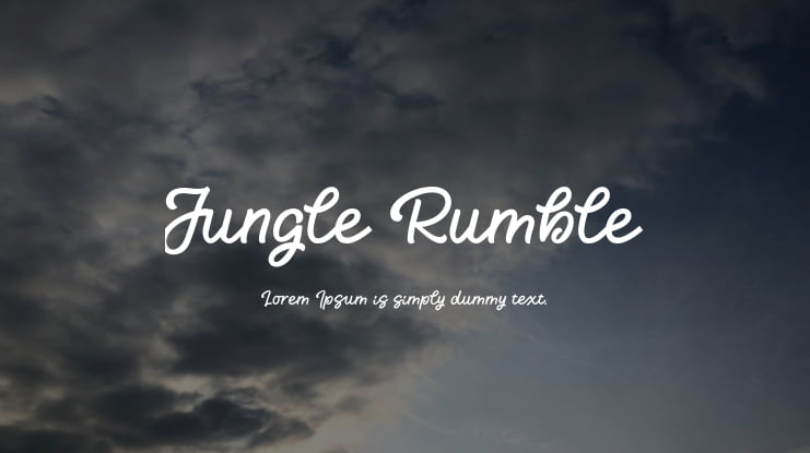 Jungle Rumble Font