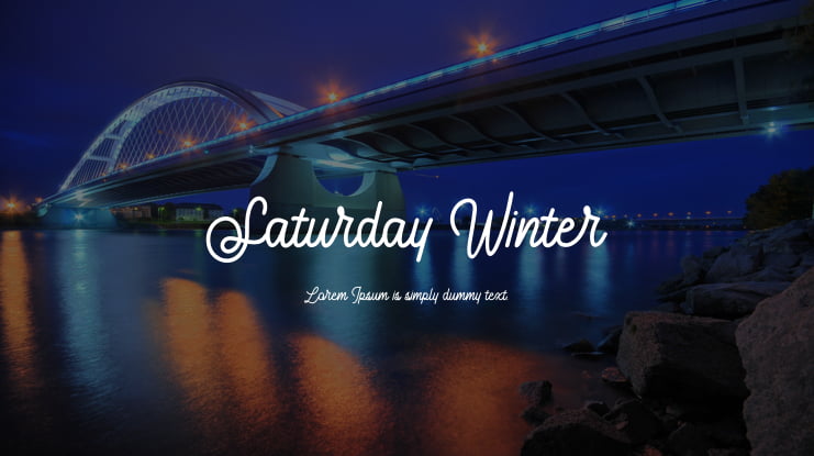 Saturday Winter Font