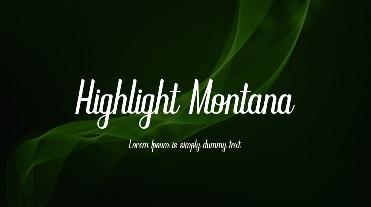 Highlight Montana Font