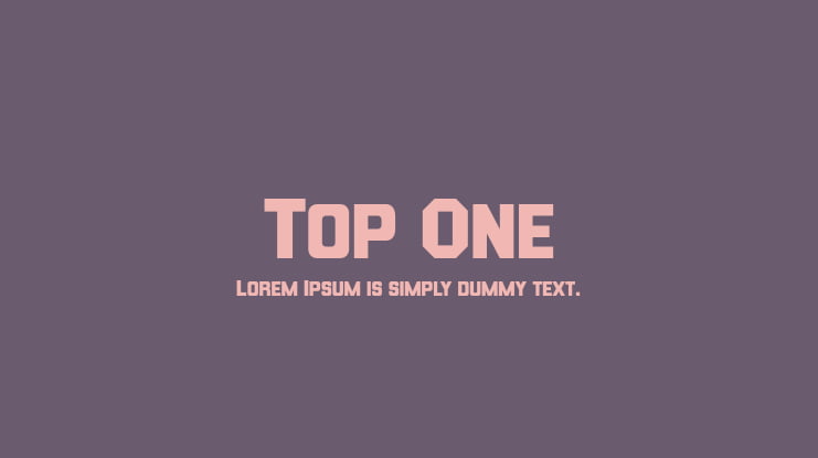 Top One Font
