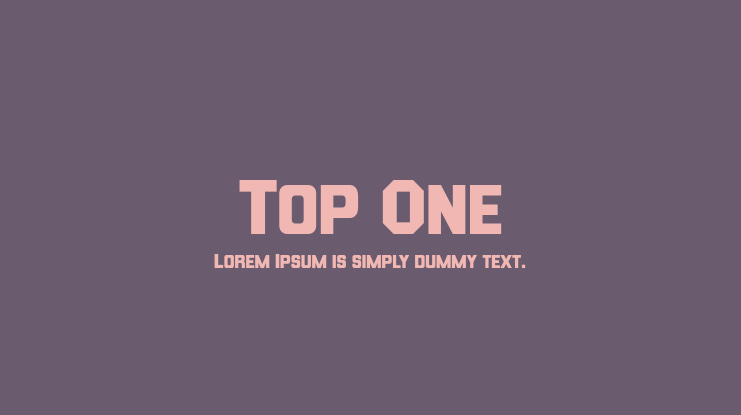 Top One Font