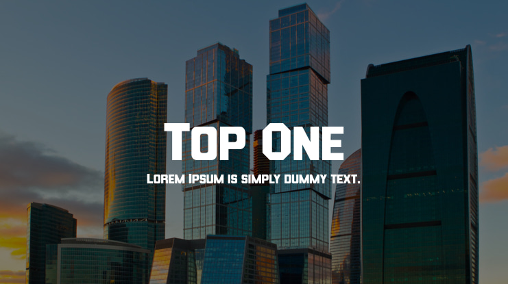Top One Font