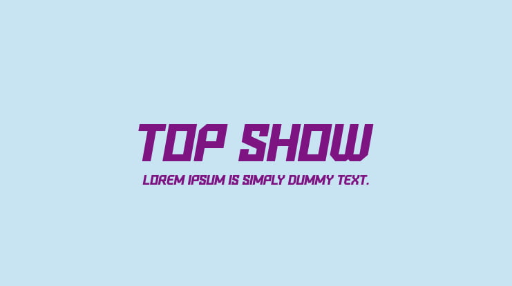 Top Show Font