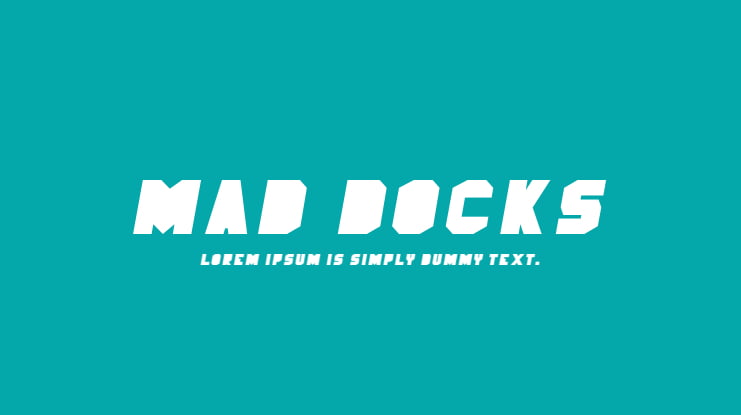 Mad Docks Font