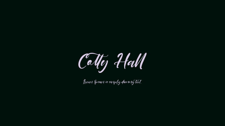 Catty Hall Font