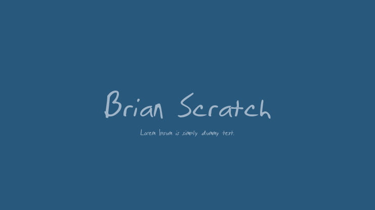 Brian Scratch Font