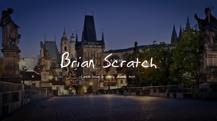 Brian Scratch Font