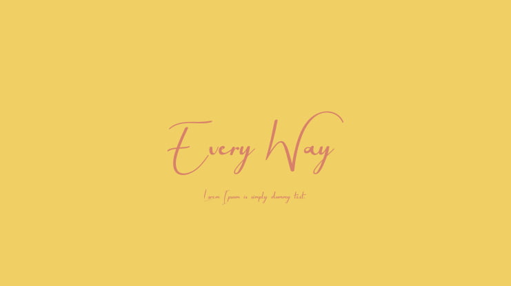 Every Way Font