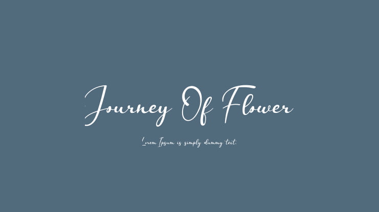 Journey Of Flower Font