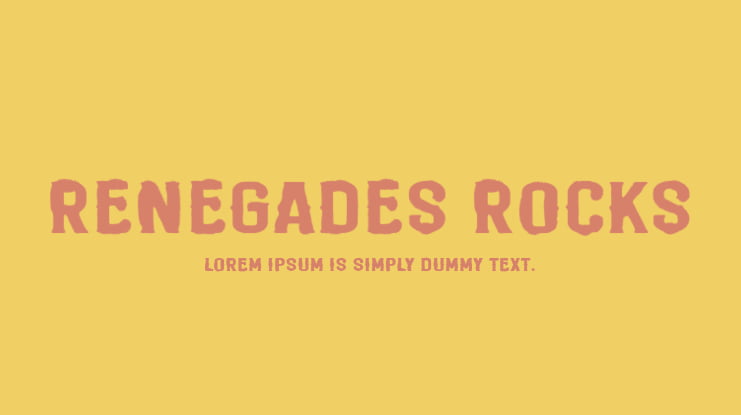 Renegades Rocks Font