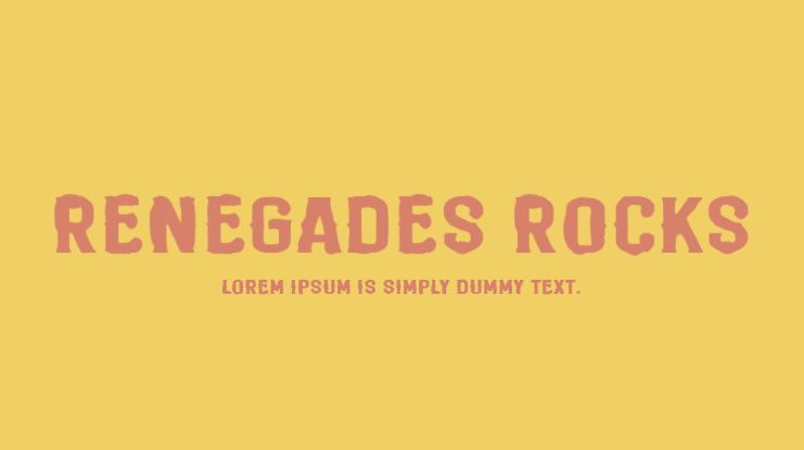 Renegades Rocks Font