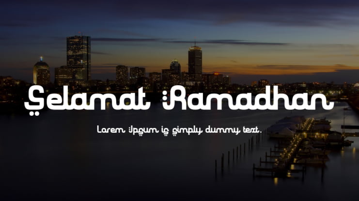 Selamat Ramadhan Font