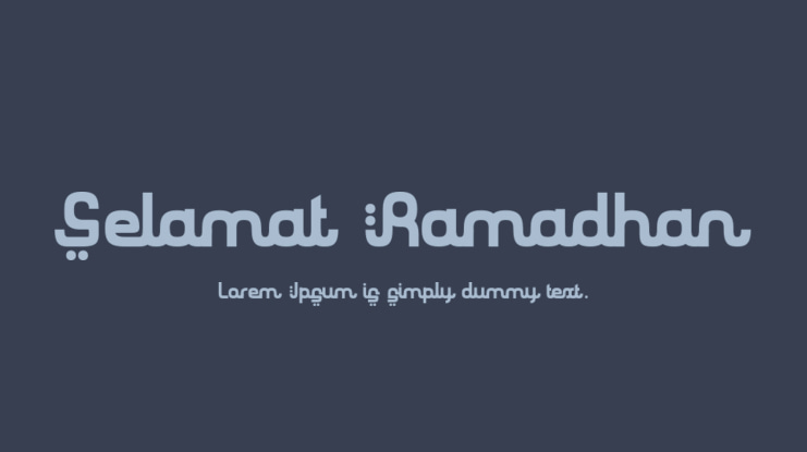 Selamat Ramadhan Font