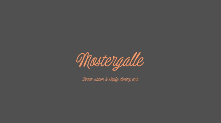 Mostergalle Font