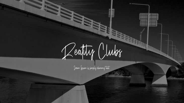 Reality Clubs Font