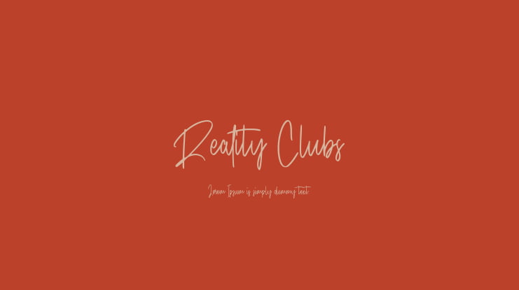 Reality Clubs Font