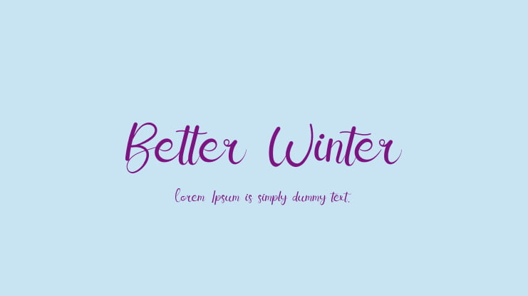 Better Winter Font