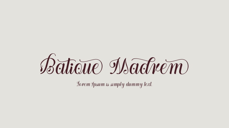 Batique Madrem Font