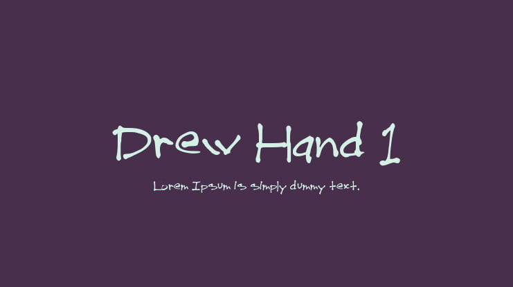 Drew Hand 1 Font