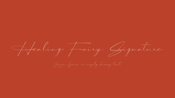 Healing Fairy Signature Font