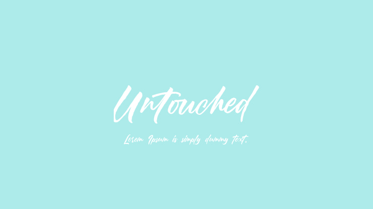Untouched Font