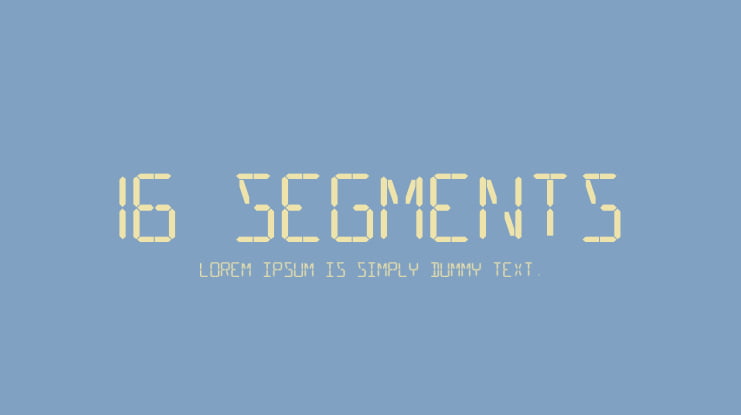 16 Segments Font