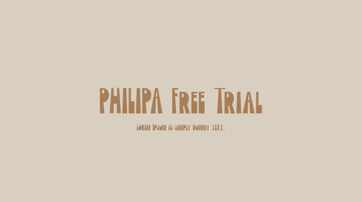 PHILIPA Free Trial Font