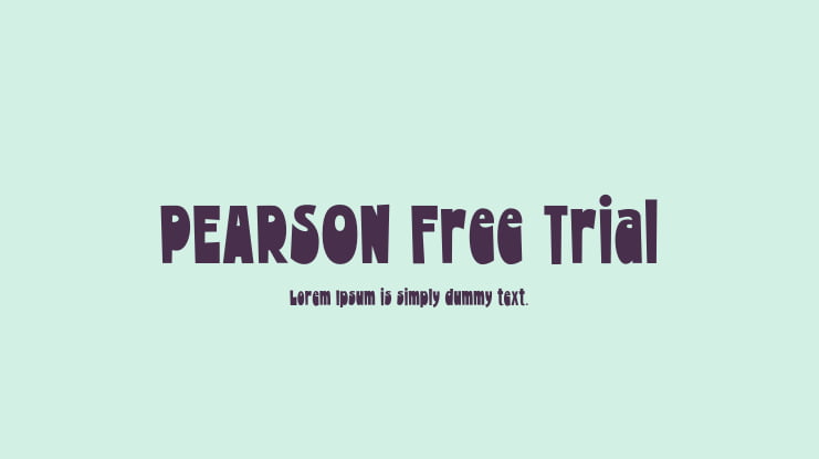 PEARSON Free Trial Font