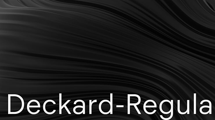 Deckard-Regular Font Family