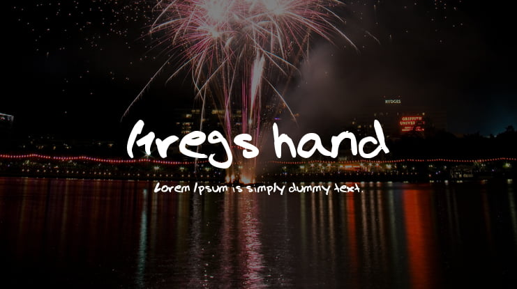 Gregs hand Font