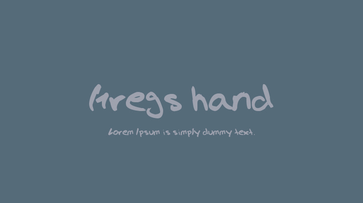 Gregs hand Font