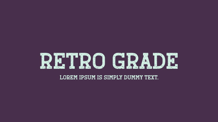 Retro Grade Font