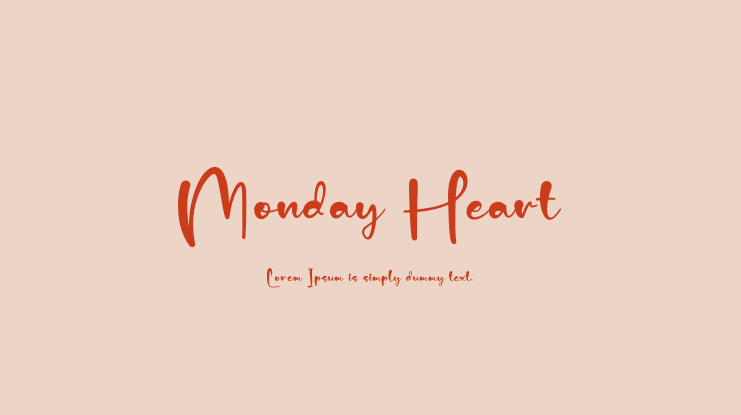 Monday Heart Font