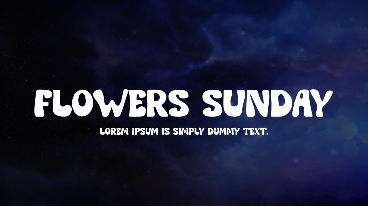 Flowers Sunday Font
