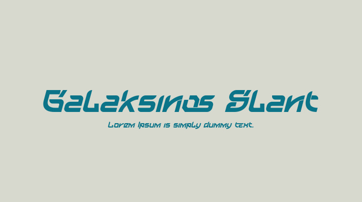 Galaksinos Slant Font