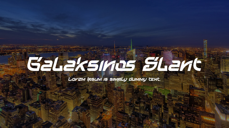 Galaksinos Slant Font