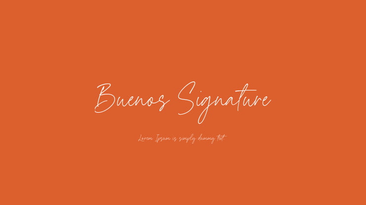 Buenos Signature Font