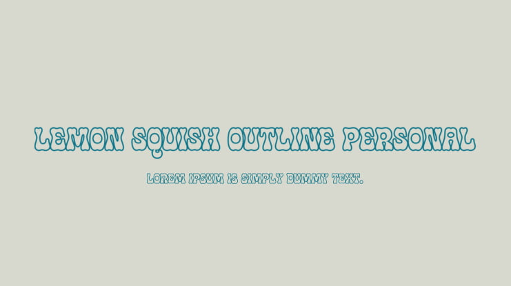 Lemon Squish Outline PERSONAL Font