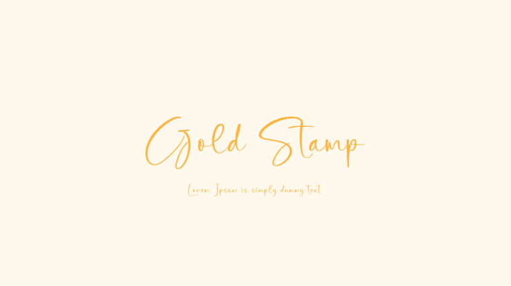 Gold Stamp Font