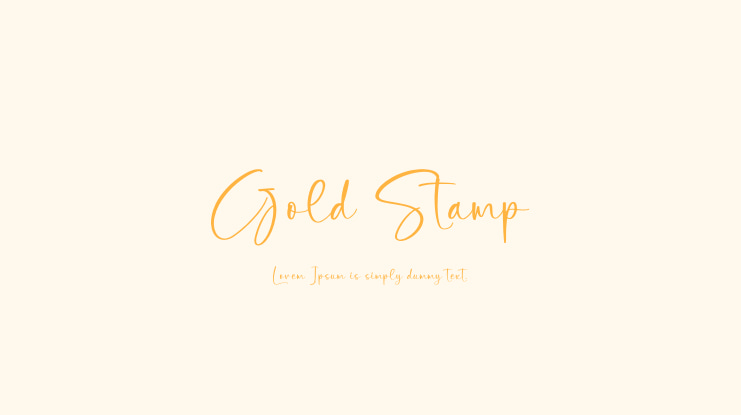 Gold Stamp Font
