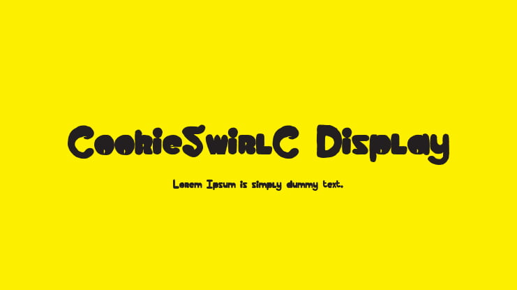 CookieSwirlC Display Font