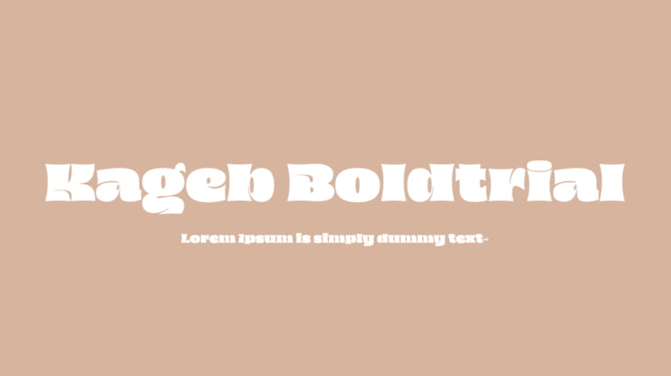 Kageb Boldtrial Font