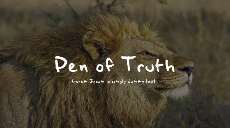 Pen of Truth Font