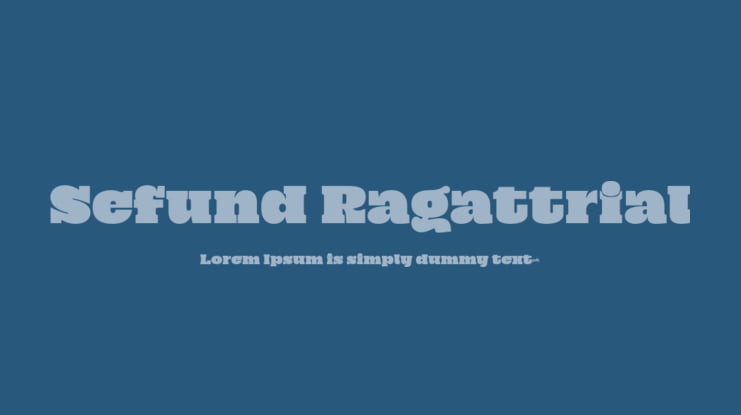 Sefund Ragattrial Font