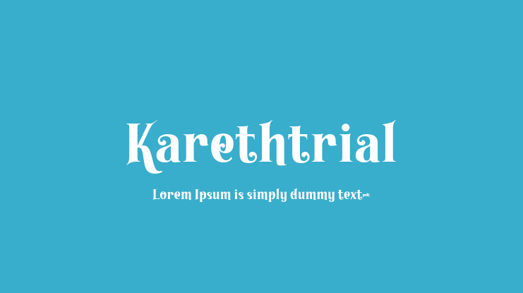 Karethtrial Font