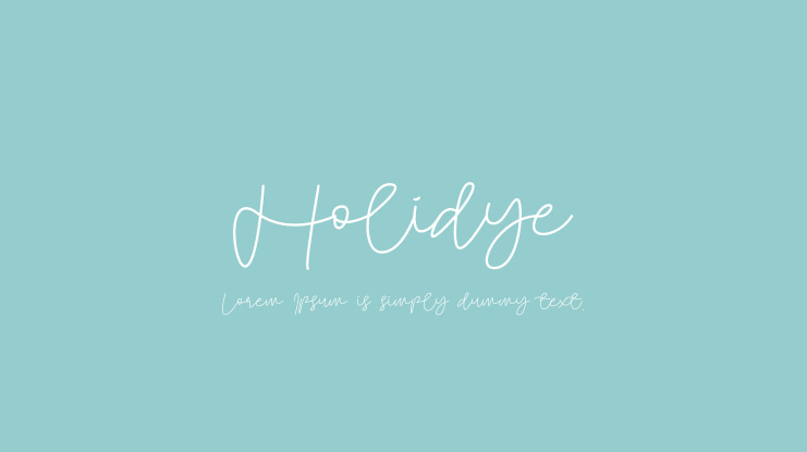 Holidye Font