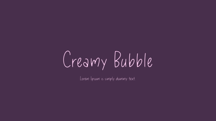 Creamy Bubble Font