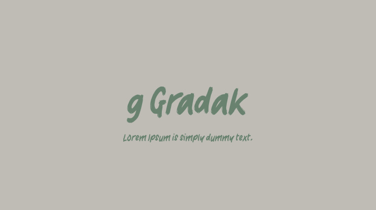 g Gradak Font